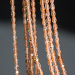 Фианиты, оттенок "Шампанское", бриолетт 4,4*6мм