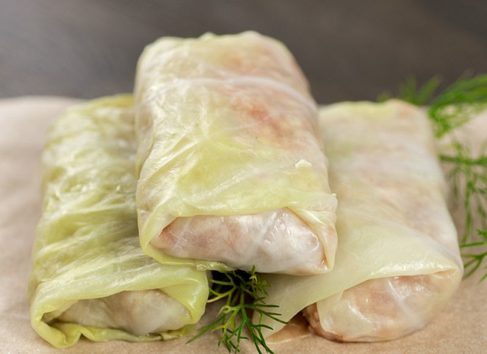 Голубцы традиционные с мясом и рисом (120 гр.)