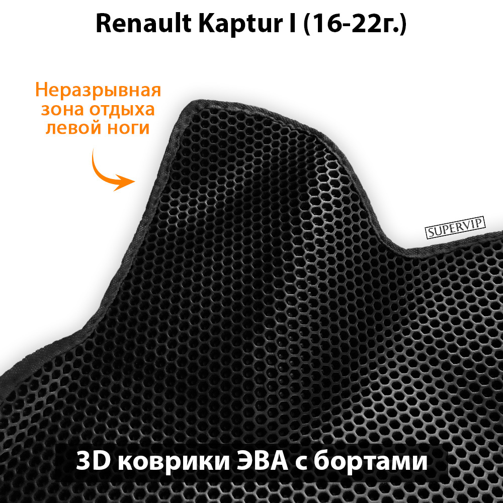 Автомобильные коврики ЭВА с бортами для Renault Kaptur I (16-22г.)