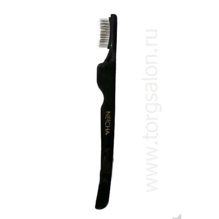 Расческа-гребень для ресниц и бровей, со стальными зубчиками, Neicha