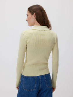 RESERVED Кардиган с воротником, свето-зеленый