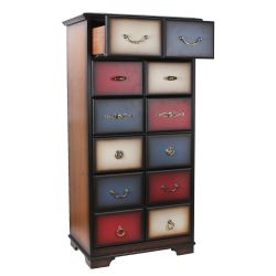Комод "Пандора"- 5 с 4 ящиками Орех Mix