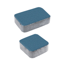 Тротуарная плитка КЛАССИКО - Стандарт Синий, комплект из 2 видов плит