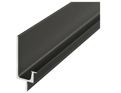 Ручка-профиль торцевая J-line (ДСП+стекло), 5000мм, графит матовый, AQ