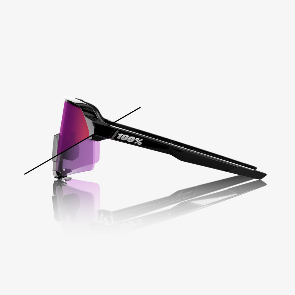 Спортивные очки 100% S3 - Gloss Black - Purple Mirror Photochromic