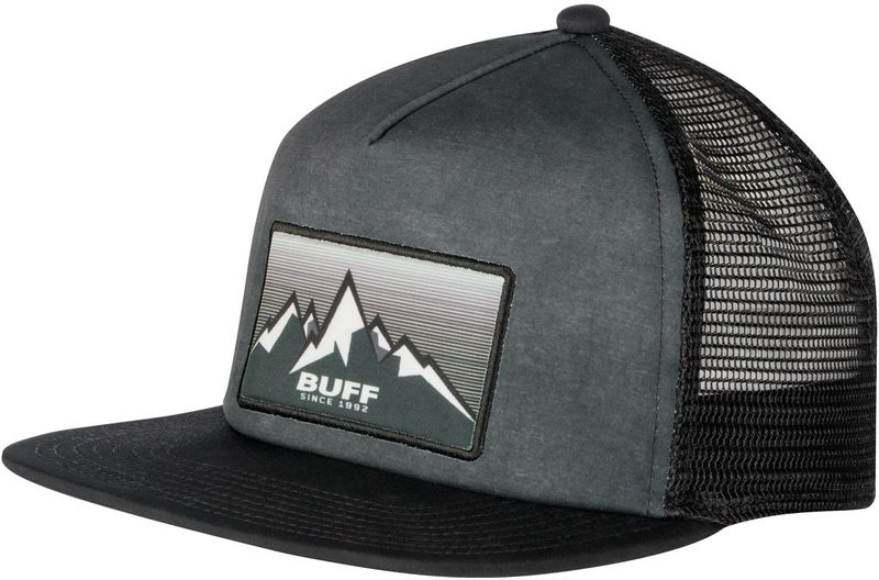 Кепка-бейсболка с прямым козырьком Buff Trucker Cap Jasum Black Фото 1