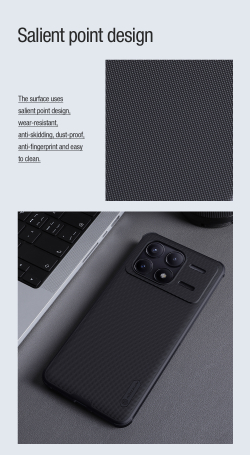 Чехол усиленный от Nillkin c встроенным круглым магнитом для Xiaomi Poco F6 Pro, серия Super Frosted Shield Pro Magnetic Case