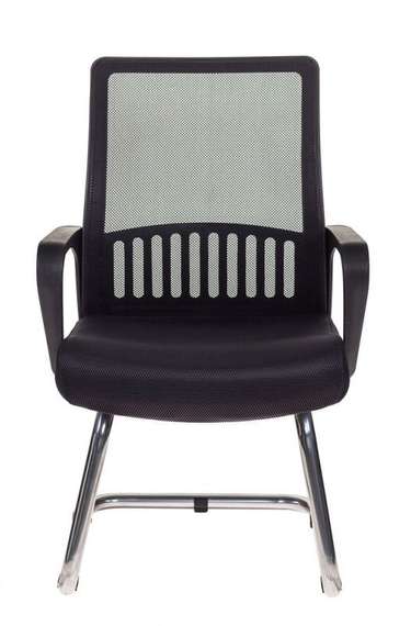 Кресло Бюрократ MC-209 черный TW-01 TW-11 сетка/ткань полозья металл серебристый