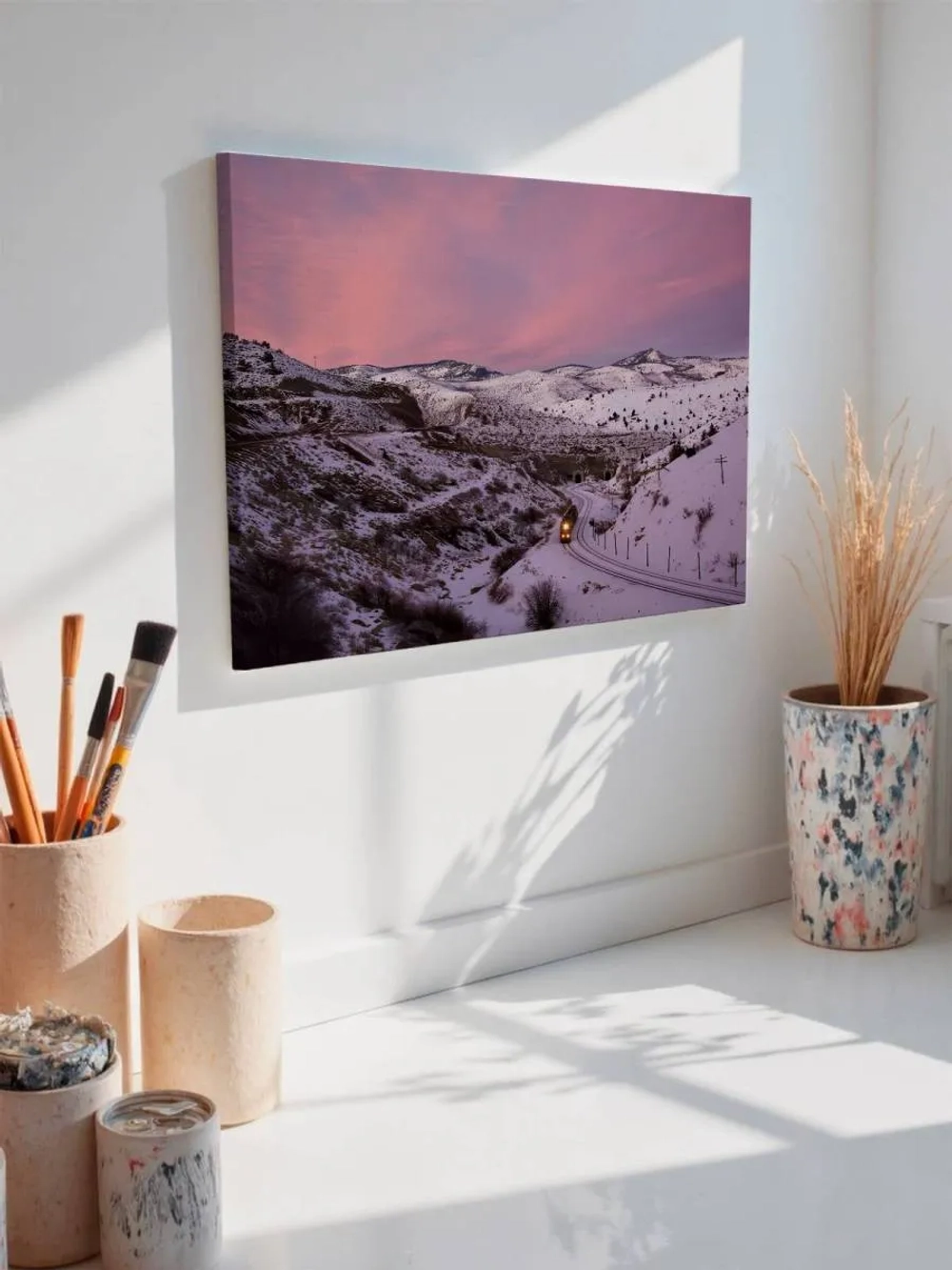 Картина на стену 40 X 50 Поезд в горах