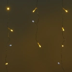Гирлянда для дома БАХРОМА «Мерцание» ш1,5м* в30/50 см 48 ламп LED, прозрачн.пров, авторежим, IP-20, Теплый белый/Белое мерцание