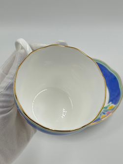 Чайная пара с синей каймой Givenchy by Yamaka