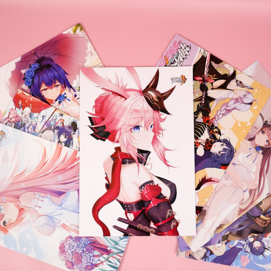 Набор постеров Honkai Impact 8 шт, 42х29см