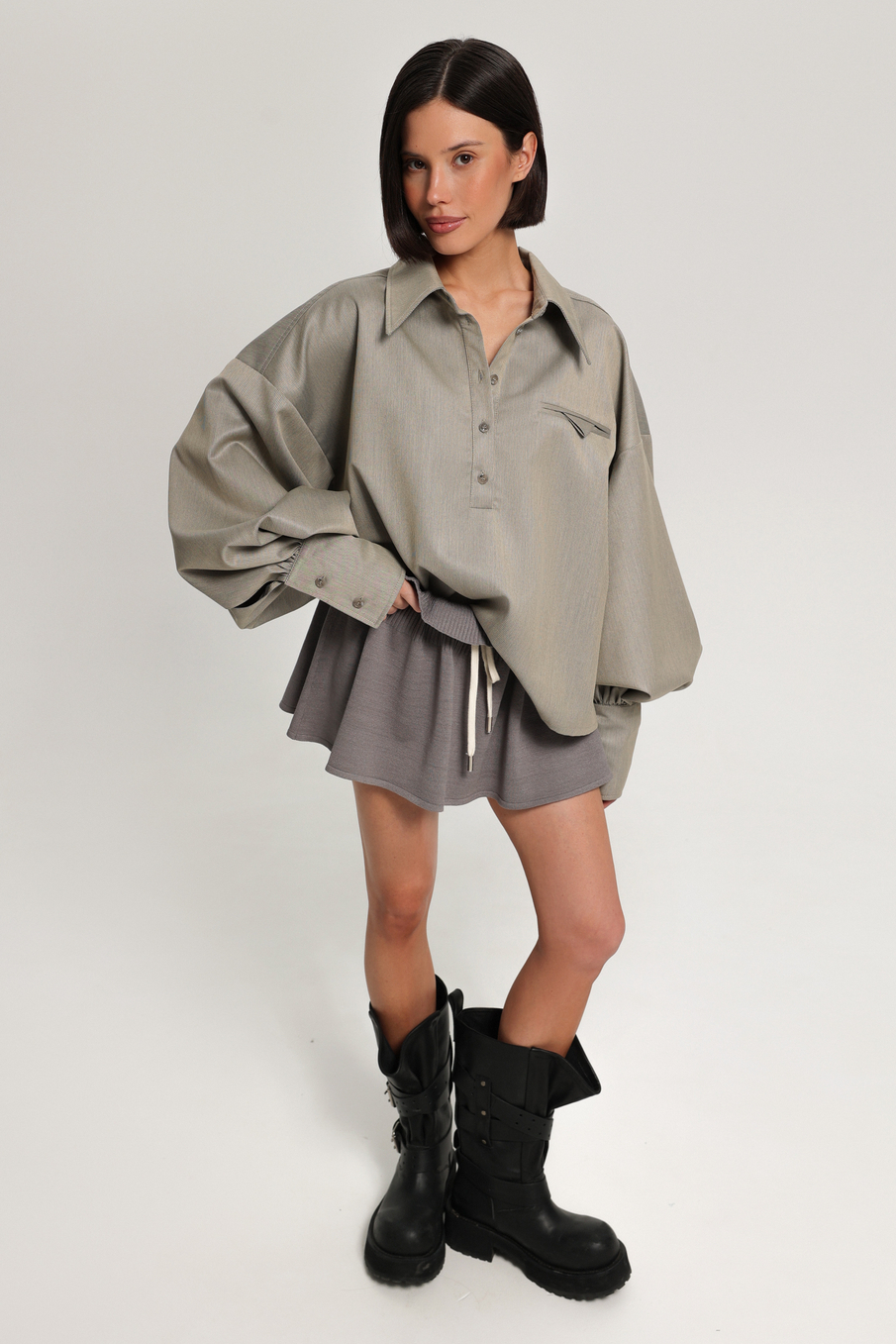 Рубашка из костюмной ткани