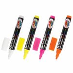 Маркеры меловые "POP-ART", НАБОР 4 ЦВЕТА, 5 мм, сухостираемые, для гладких поверхностей, BRAUBERG, 151535