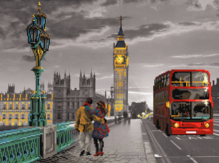 "Небо Лондона"-1723 канва с нанесенным фоном