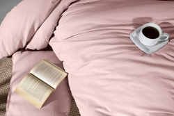 Постельное белье 1.5 спальное Arya home Natural Stone Washed розовое