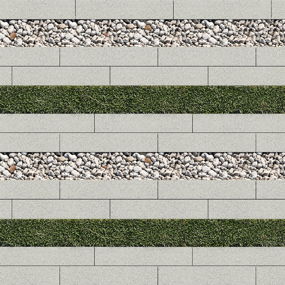 Тротуарная плитка ГАЗОННАЯ РЕШЕТКА - Стандарт Белый