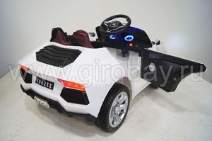 Детский электромобиль River Toys LAMBO E002EE белый