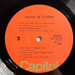 Винтажная виниловая пластинка LP The Lettermen, Discover The Lettermen (Япония 1971) (Без Оби)