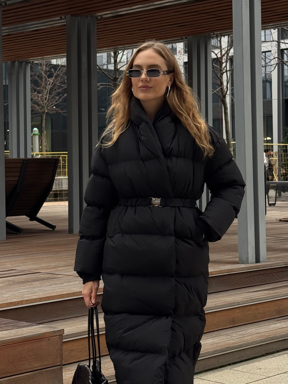 Пуховик Шерон черный