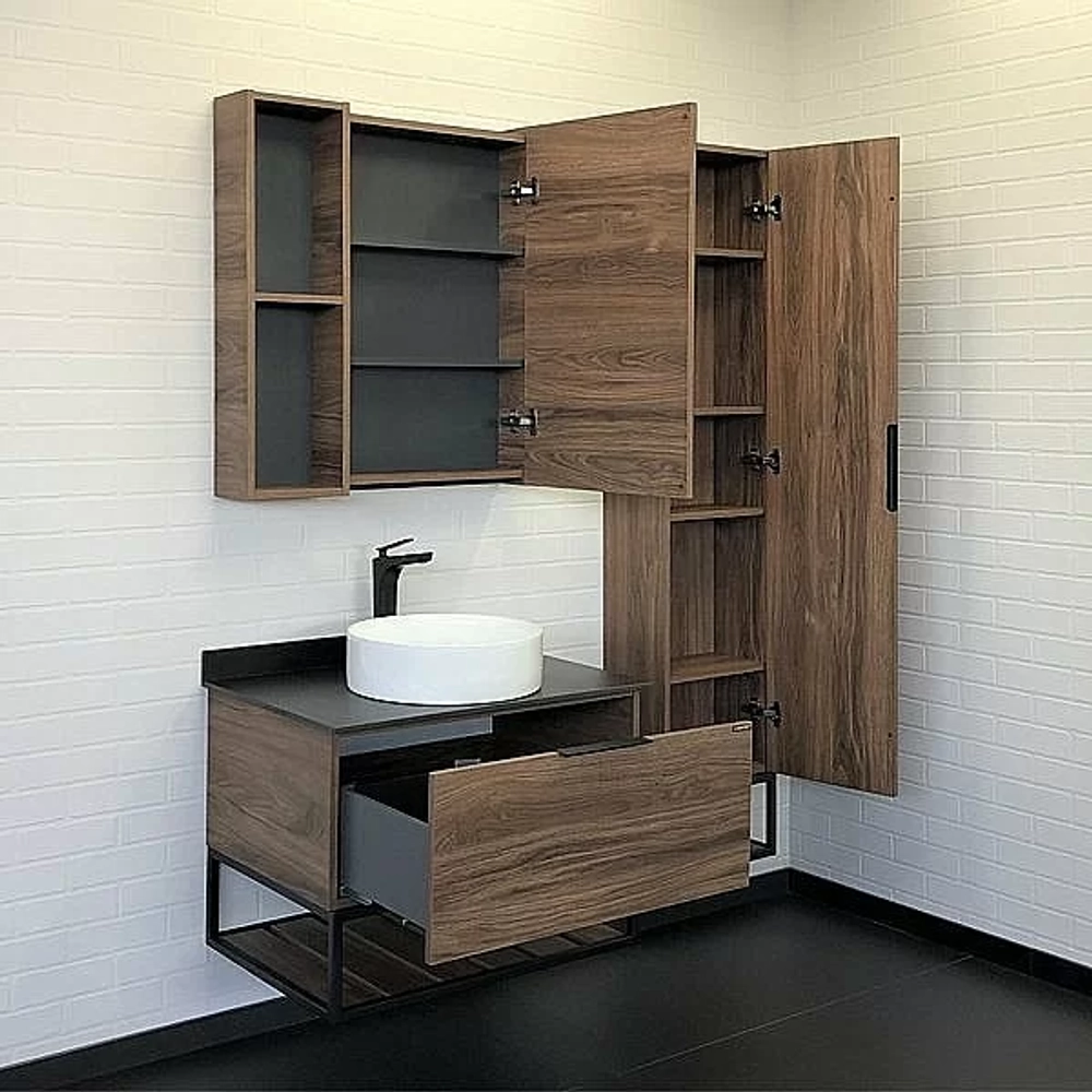 Тумба с раковиной Comforty Порто 00-00008926 75 дуб тёмно-коричневый