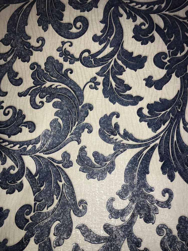 Обои GRAHAM&BROWN винил компакт. на флизе 1,04х10 вензель синий