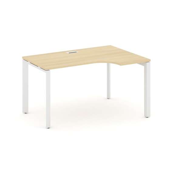 Style Project Стол рабочий эргономичный SN-59P.SPA-022(R) Акация Лорка/Металл Белый/Белый Заглушка 1