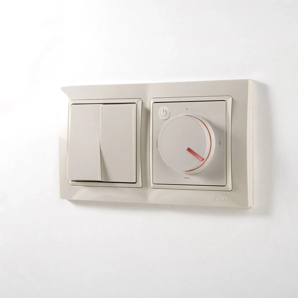 Выключатель двухклавишный (слоновая кость) W1120003