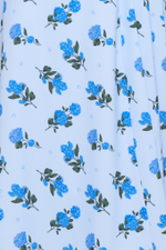 Голубая юбка-миди с цветочным принтом "Бланш"