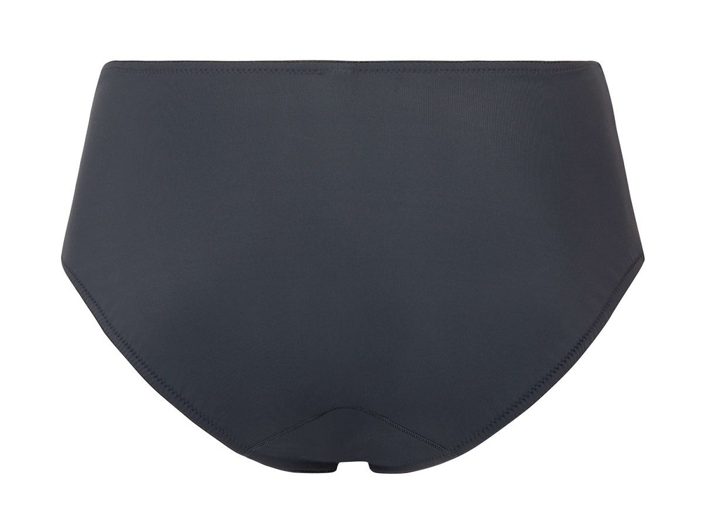 Трусы-слипы с высокой посадкой и отделкой кружевом (Размер: 56) (Цвет: мокрый асфальт)