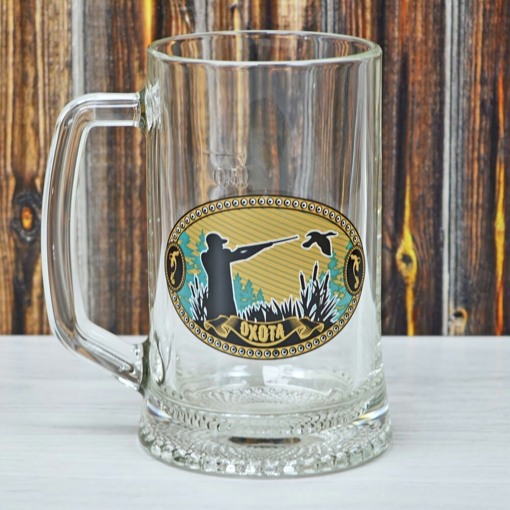 Кружка пивная 500мл "Ладья" На охоте