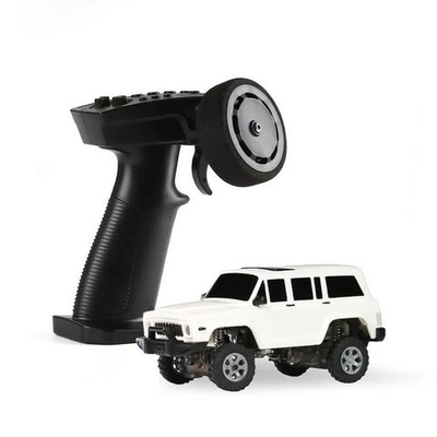 Радиоуправляемый внедорожник Jeep белый c камерой 1:64 4x4 , Набор Sniclo FPV 3015 , Машина+пульт+Очки FPV обновленная модель