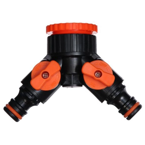 Адаптер - тройник с двумя запор. кранами ВР 1" и редуктором 1" - 3/4" АР1019