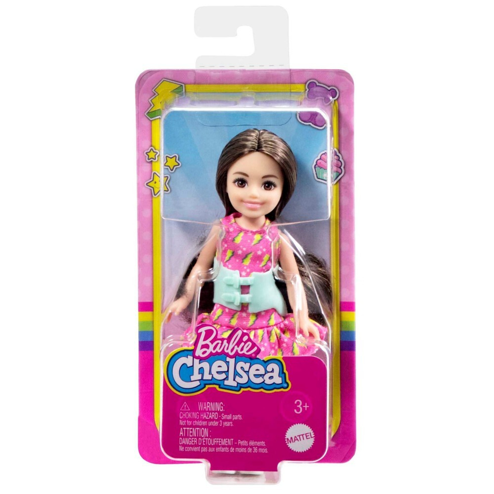Барби - Кукла Club Chelsea в платье с молниями HKD90 / артикул   DWJ33 HKD90  / GTIN 194735101702