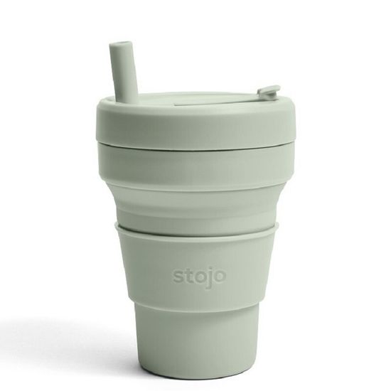 Стакан складной силиконовый Stojo Junior Cup Sage, 8 oz / 250 мл