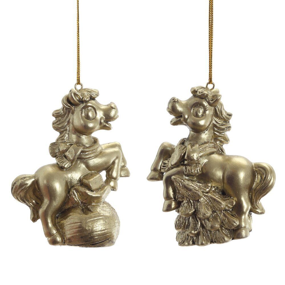 GAEM Фигурка декоративная подвесная "Лошадка", L6 W3 H7,5 см, 2в.