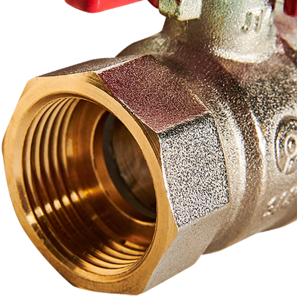 Кран шаровой полнопроходной ROMMER - 3/4" (ВР/НР, PN40, ручка-бабочка)