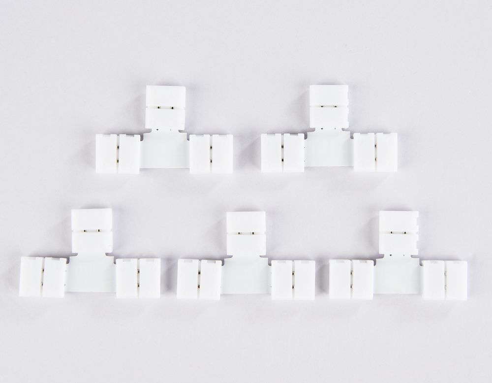 Ambrella Соединитель T для светодиодной ленты 5050 12/24V (2 конт.) GS6951 (5шт) LED Strip GS6951