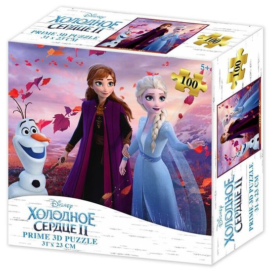 Стерео-пазл Prime 3D "Холодное сердце II" с объемным эффектом, 100 элементов