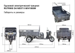 Грузовой электротрицикл Rutrike D4 NEXT II 60V1500W