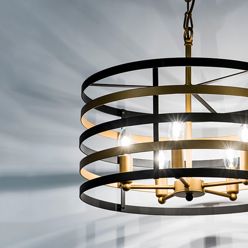 735050 Люстра EPSILON 5х40W E14 ЧЕРНЫЙ/ЗОЛОТО