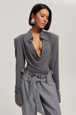 Лонгслив с драпировкой