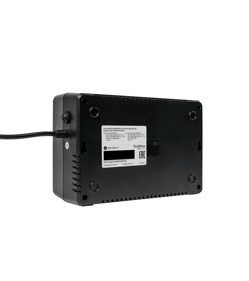 Systeme Electric Back-Save, 600VA/360W, 230V, Line-Interactive, AVR, 3xSchuko, USB charge(type A), USB