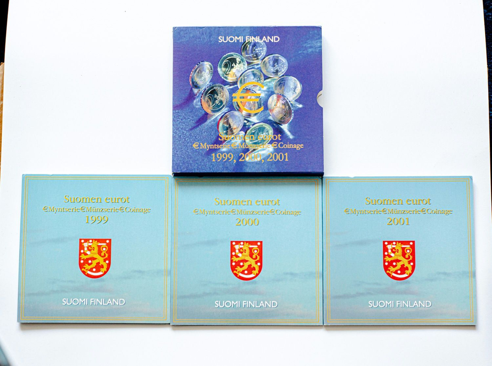 Finland Original Triple Year Set 1999, 2000, 2001 – Brilliant Uncirculated Coins