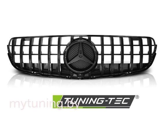 Решетка радиатора для Mercedes GLS-Class X253 (15-...) черная глянцевая в стиле GT-R