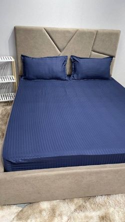 Простынь на резинке с нав  160/200 Страйп