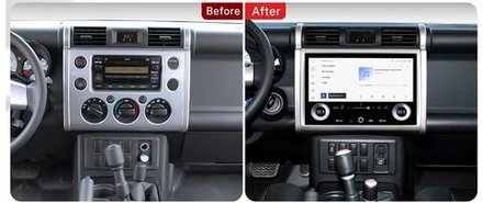 Магнитола для + климат для Toyota FJ Cruiser 2005-2022 - Kuberg ZF-3031, экран 13.3" на Android 13, 8Гб+128Гб, CarPlay, SIM-слот