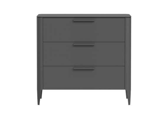 Комод Type 3 ящика ширина 90 см (темно-серый)