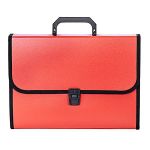 Портфель inФОРМАТ А4 бордо пластик 700 мкм оторочка ручка 13 отд. замок