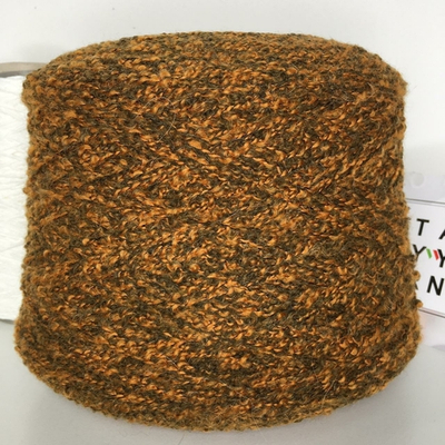 TICTAC - Fashion Mill S.R.L; 25% baby альпака, 29% меринос, 45% п/а, 1% эластан, 300м/100гр; col. 305752, цвет: оранжево-коричневая волна; S710; Есть мал. бобинка 250гр